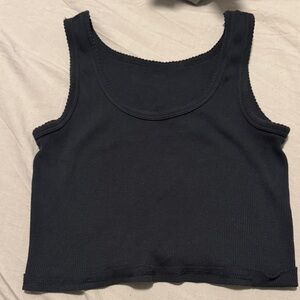 Brandy Melville Black Ribbed Tank Top